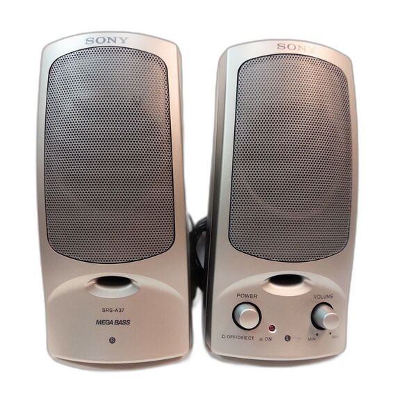 SONY SRS-A37 Mega Bass ACTIVE PORTABLE SPEAKER SYSTEM walkman discman  *Tested - Picture 1 of 2